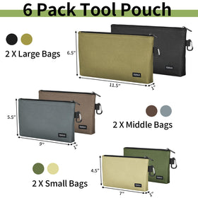 COIDEA zipper pouch with carabiner clip for belt or bag attachment