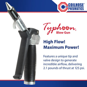 Ergonomic side view of Coilhose Typhoon showing a lightweight grip