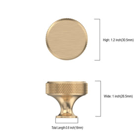 Coinkoly knurled knob matte gold closeup showing premium finish and easy cleaning.