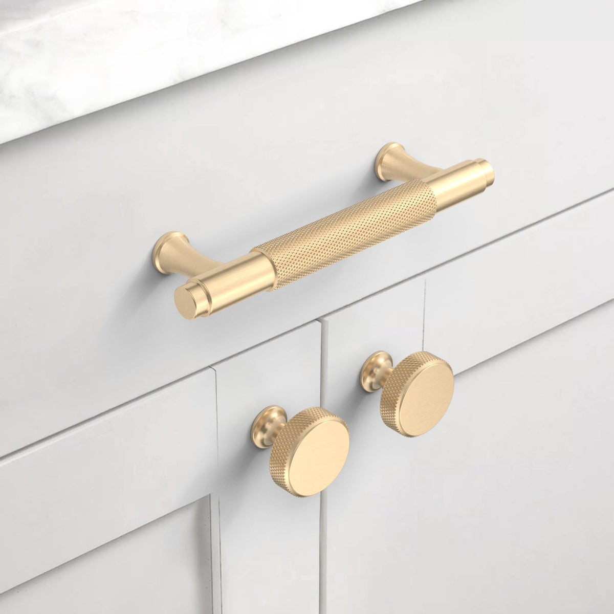 Coinkoly screw-compatible knob enables quick DIY cabinet upgrades.