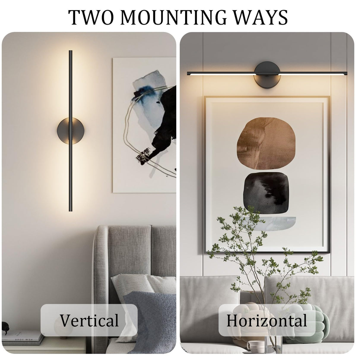 Coinmit packaging for the 28in black wall sconce set of two.