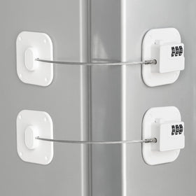 Coipdfty fridge lock heavy duty 2 pack secures cabinets without keys for safer storage