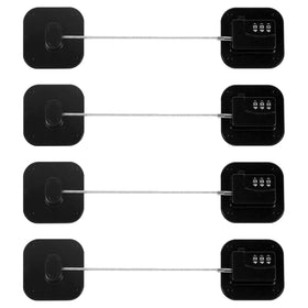 Coipdfty refrigerator lock 4-pack front view, compact steel design for safe storage