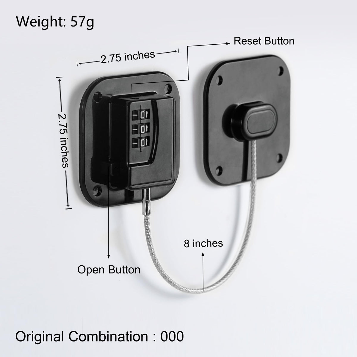 Coipdfty refrigerator lock 4-pack in-use on cabinet demonstrates quick-access safety