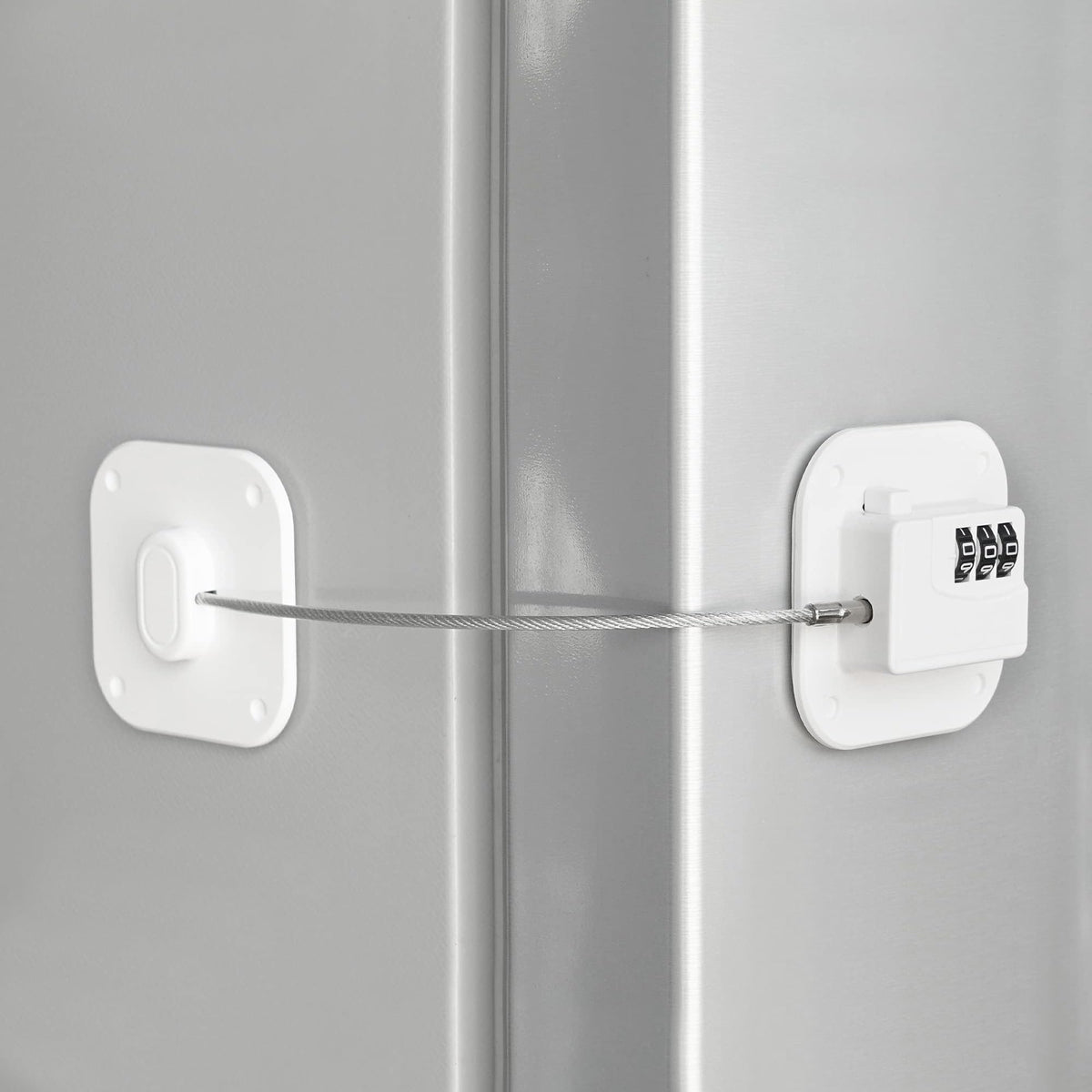 Coipdfty refrigerator lock in durable steel for secure food storage