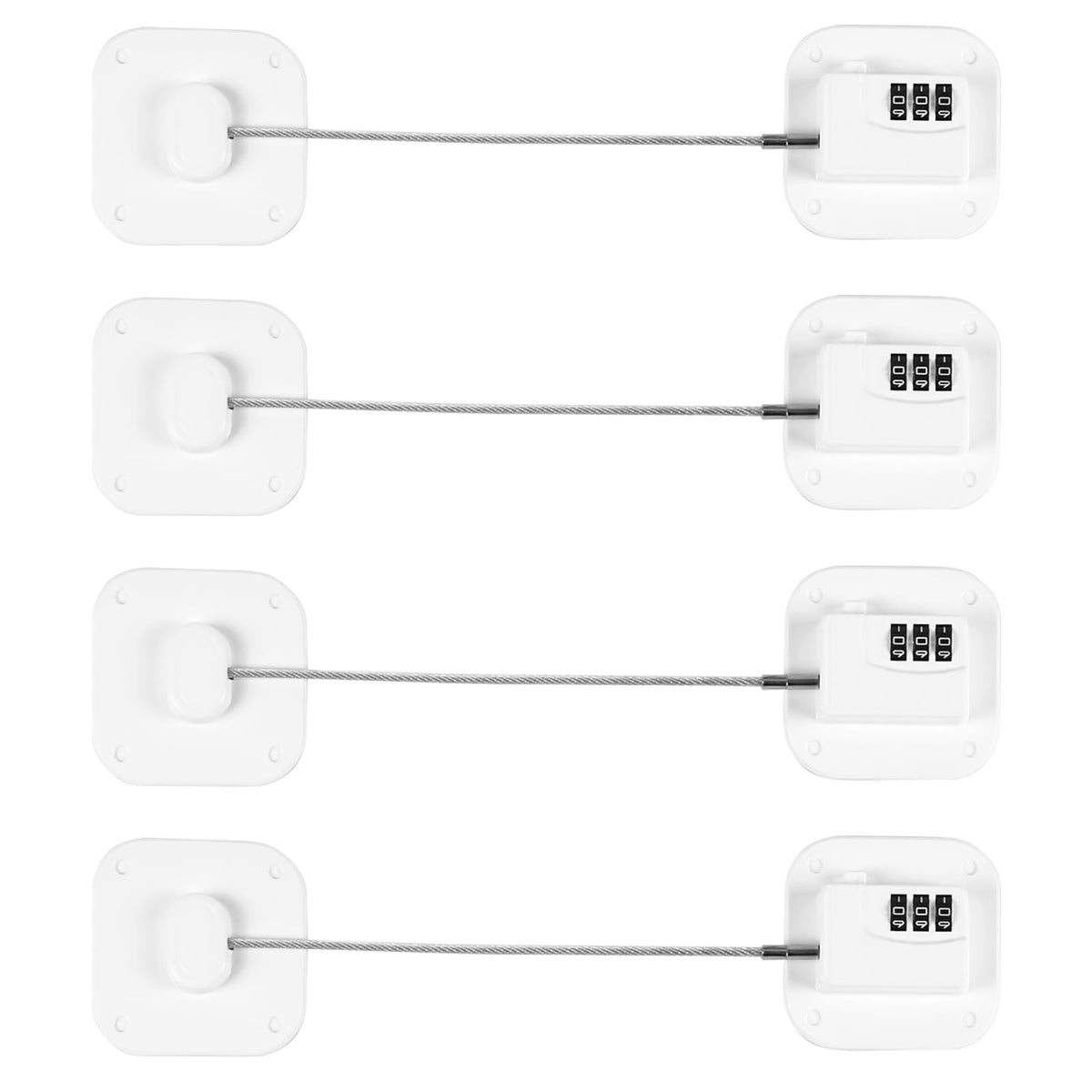 Coipdfty refrigerator lock heavy-duty 4-pack secures fridge and cabinets