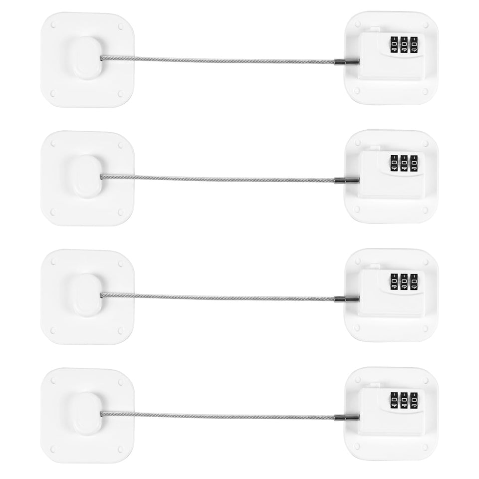 Coipdfty refrigerator lock heavy-duty 4-pack secures fridge and cabinets