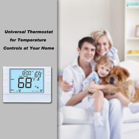 Coiiwsei large backlit thermostat display provides visibility day or night.