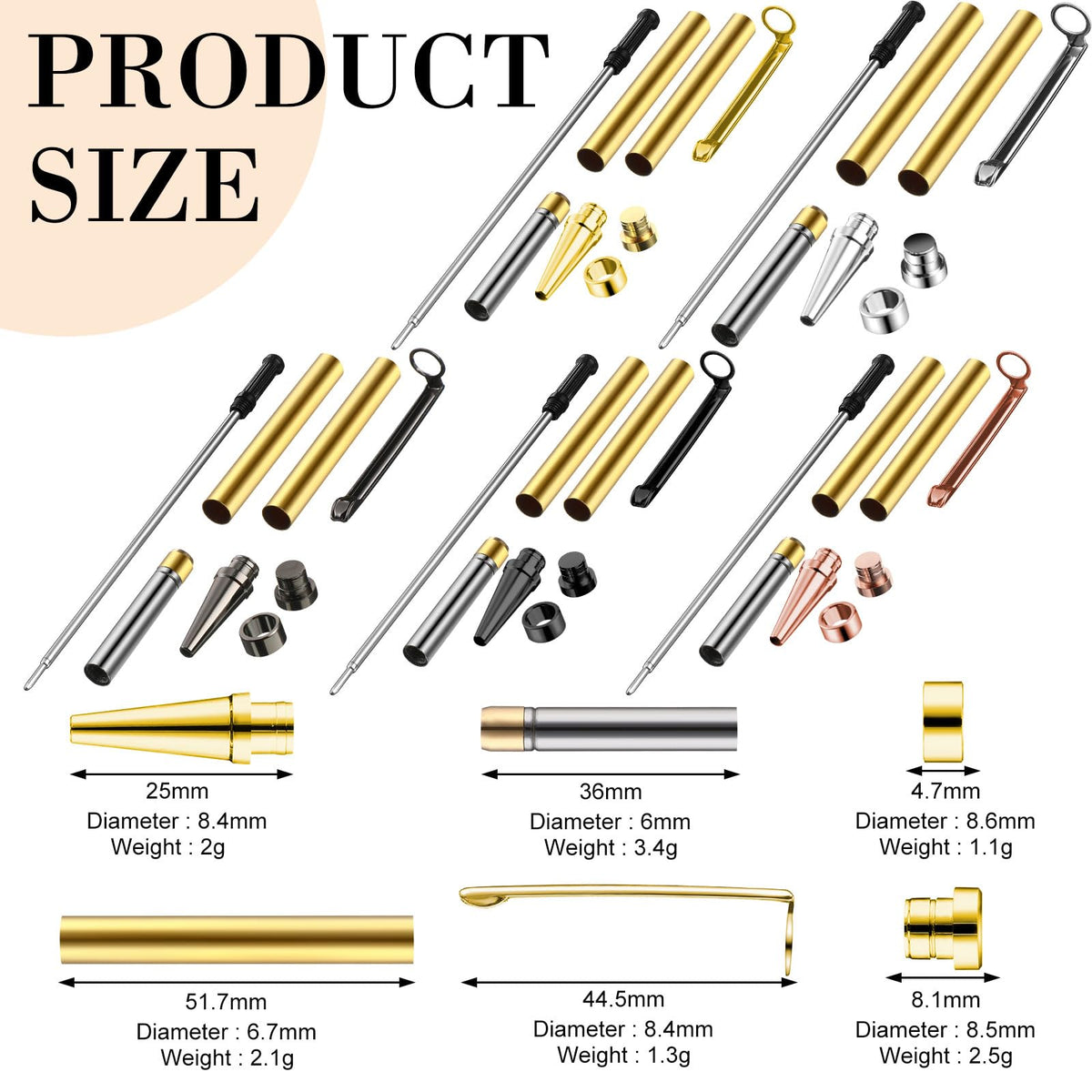 Colarr slimline pen kit close-up highlighting smooth finish for comfortable grip.