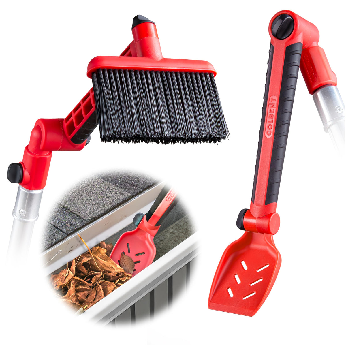 Colbent all-in-one gutter cleaning kit streamlines maintenance from ground level.
