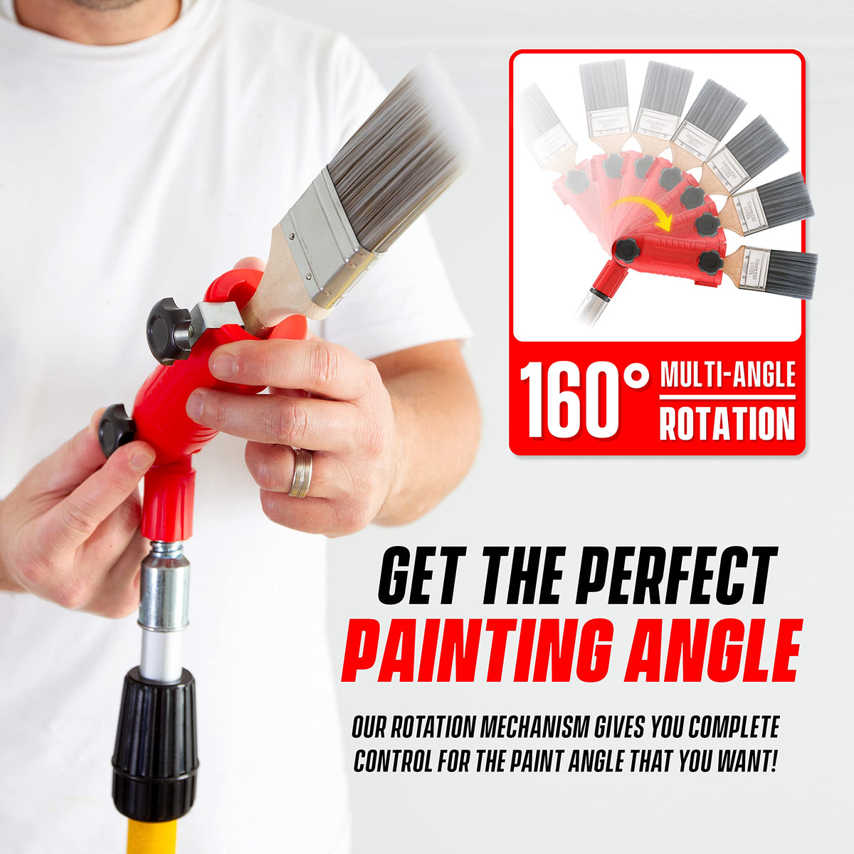 Colbent ceiling edger tool for high-reach areas