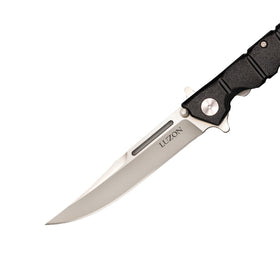 Cold Steel Luzon blade with 8Cr13MoV steel and clip point.