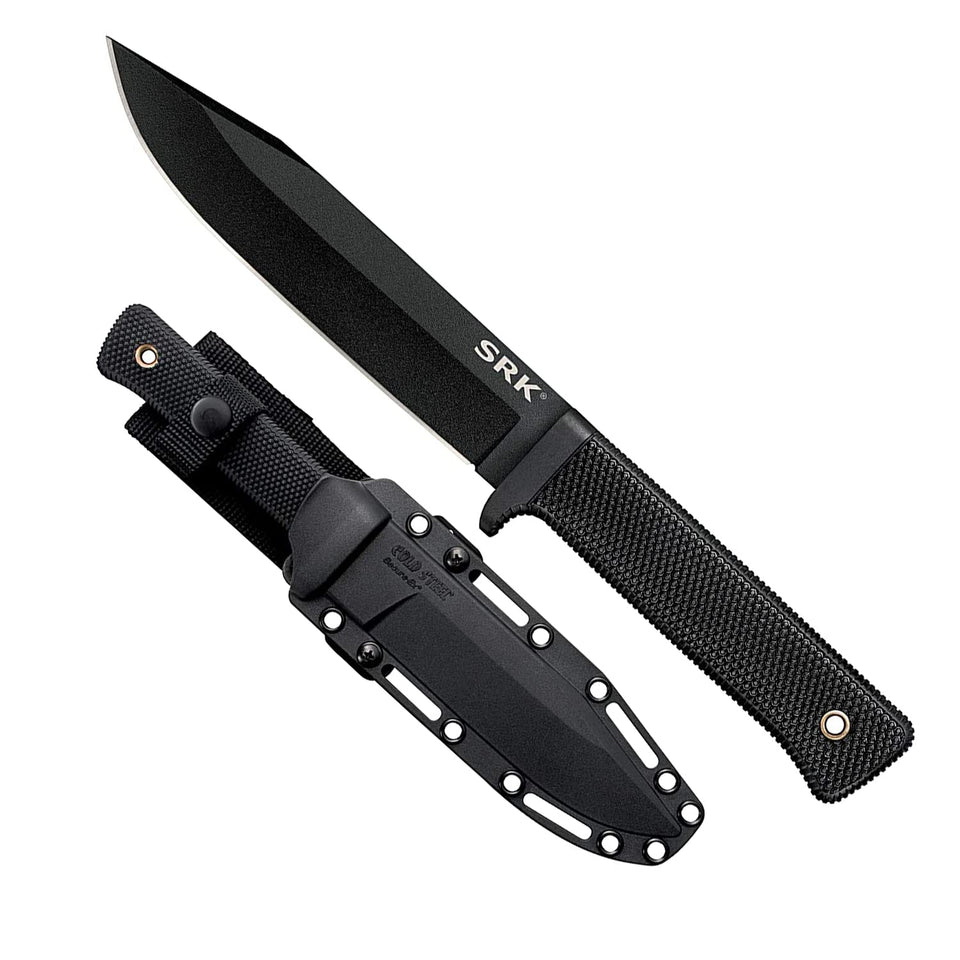 Cold Steel SRK with 6-inch clip-point blade for rugged survival tasks.