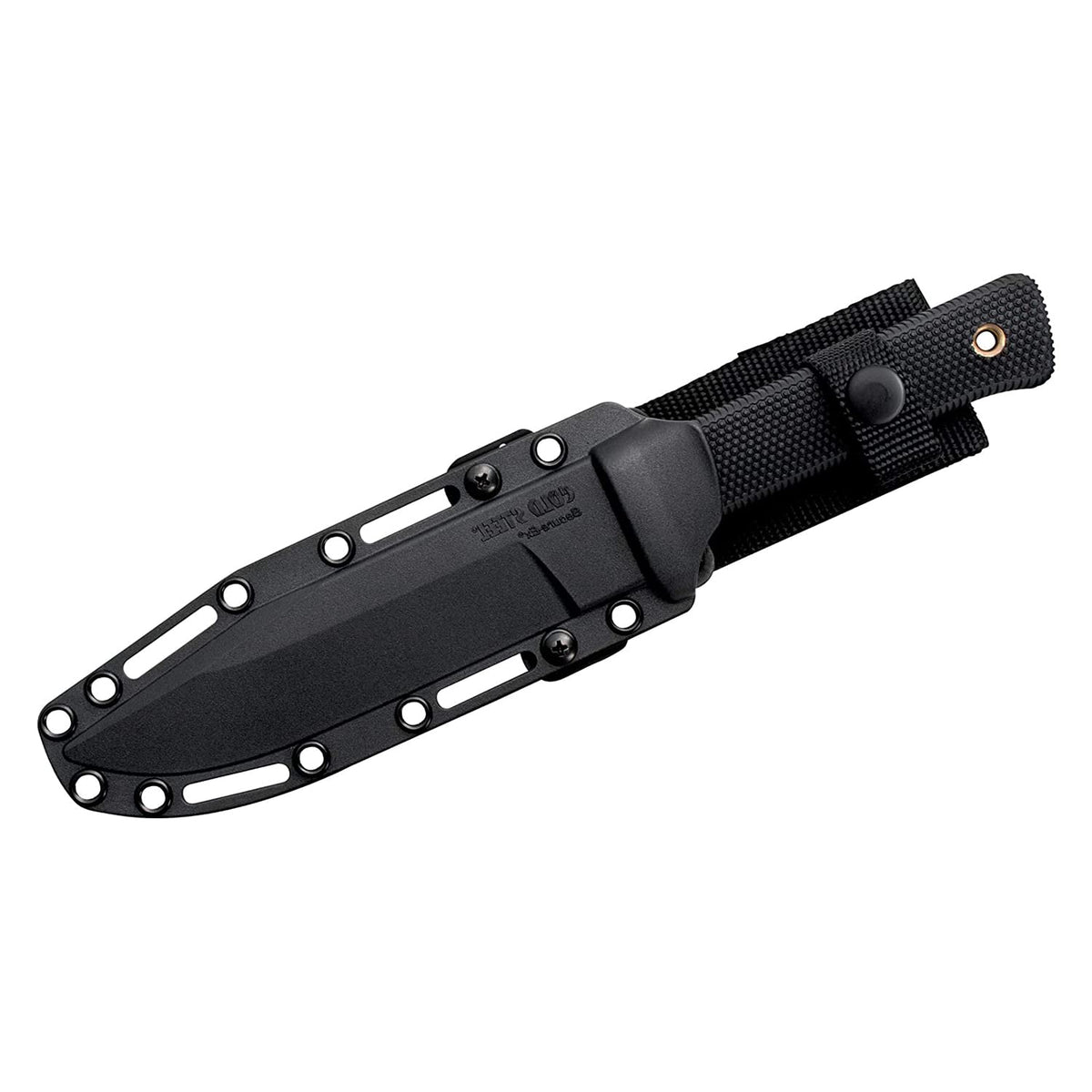 Cold Steel SRK Kray-Ex handle shows textured grip for wet conditions.