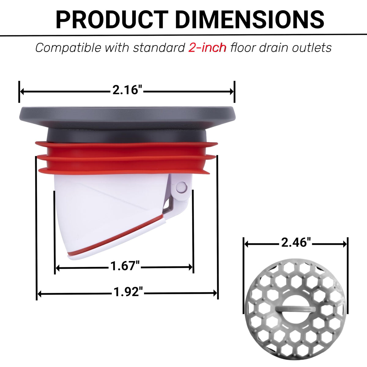 COLDDD airtight barrier blocks odors and sewer gases from drains.
