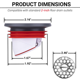 COLDDD airtight barrier blocks odors and sewer gases from drains.