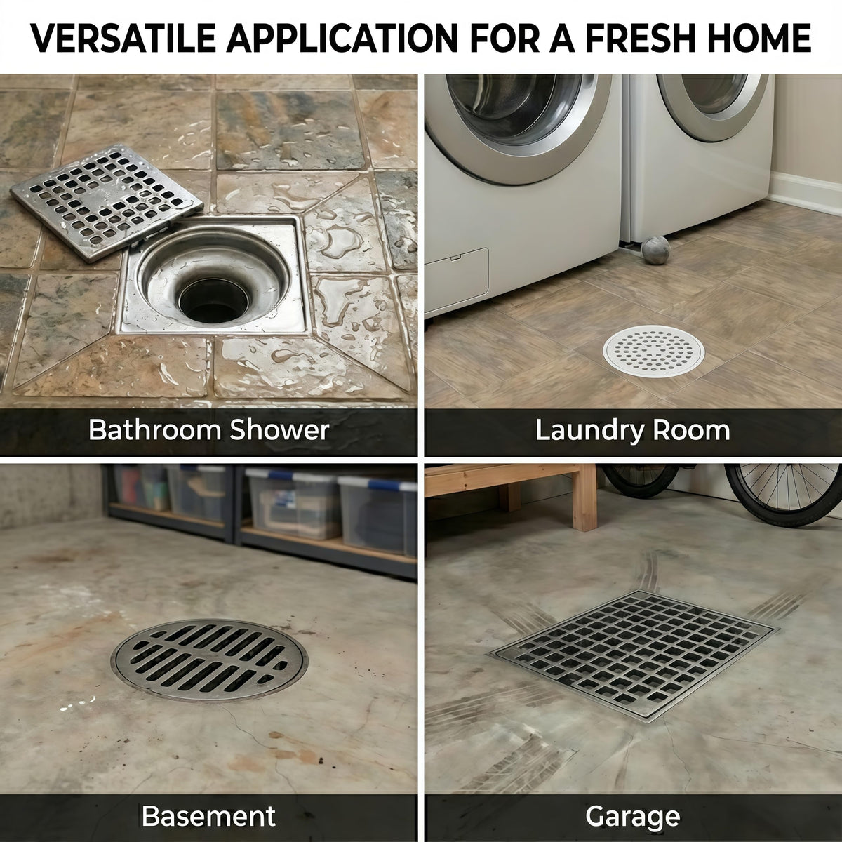 COLDDD suitable for bathroom, basement, and laundry room drains.