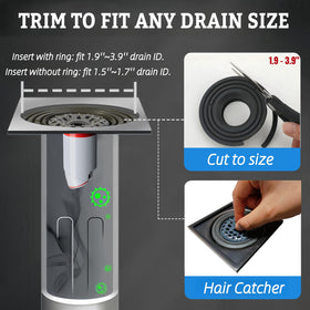 COLDDD hair catcher filter helping prevent clogs and simplify cleanup.