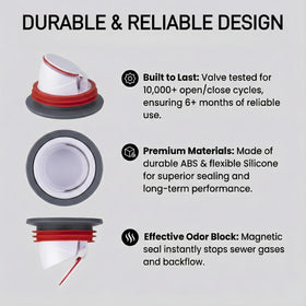 COLDDD shower drain seal enhances performance and reduces damp smells.