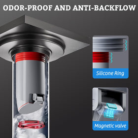 COLDDD silicone reducer ring fits 1.9–3.9 inch ID drains for a secure seal.
