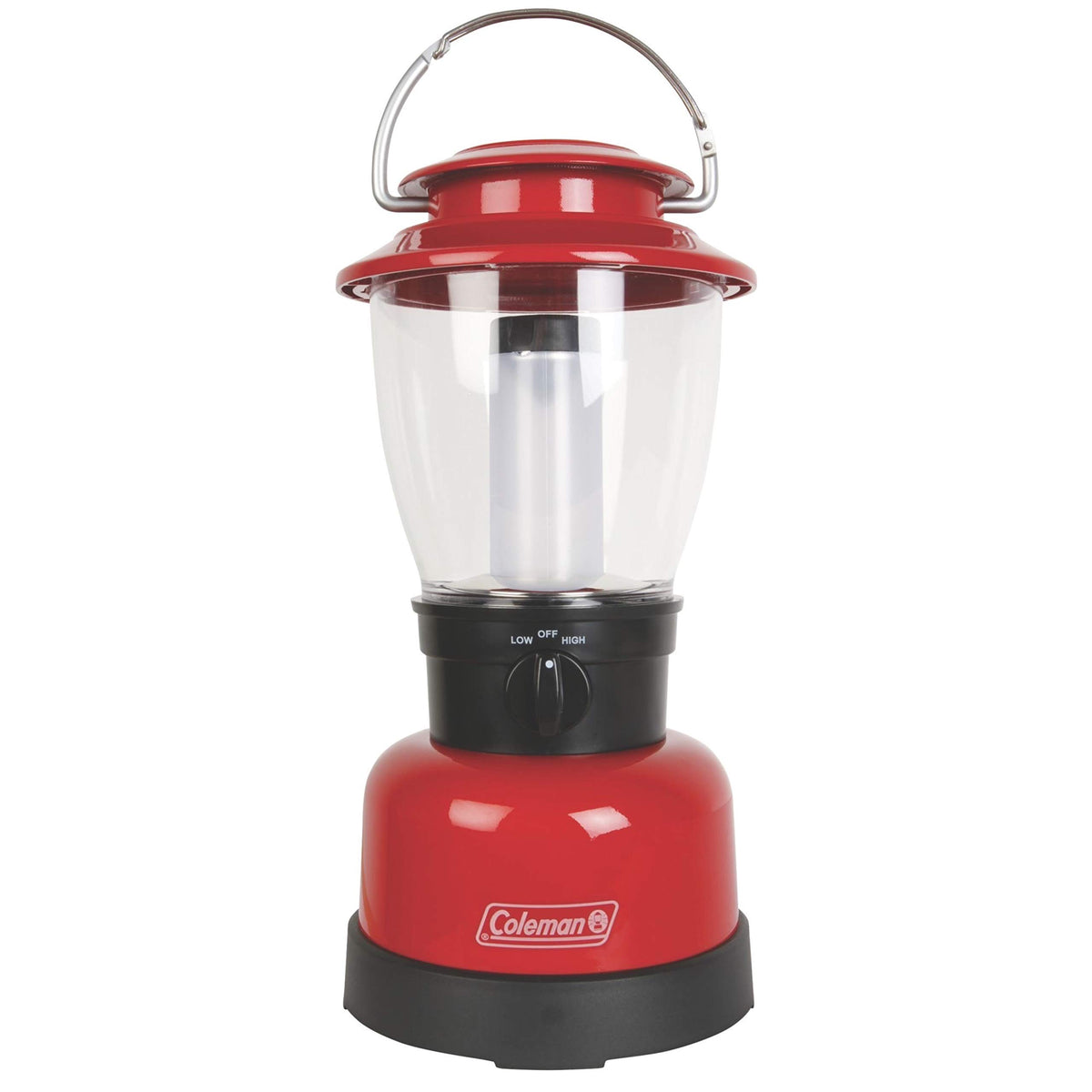 Coleman 400L LED Lantern front view shows compact design and bright beam for campsite lighting