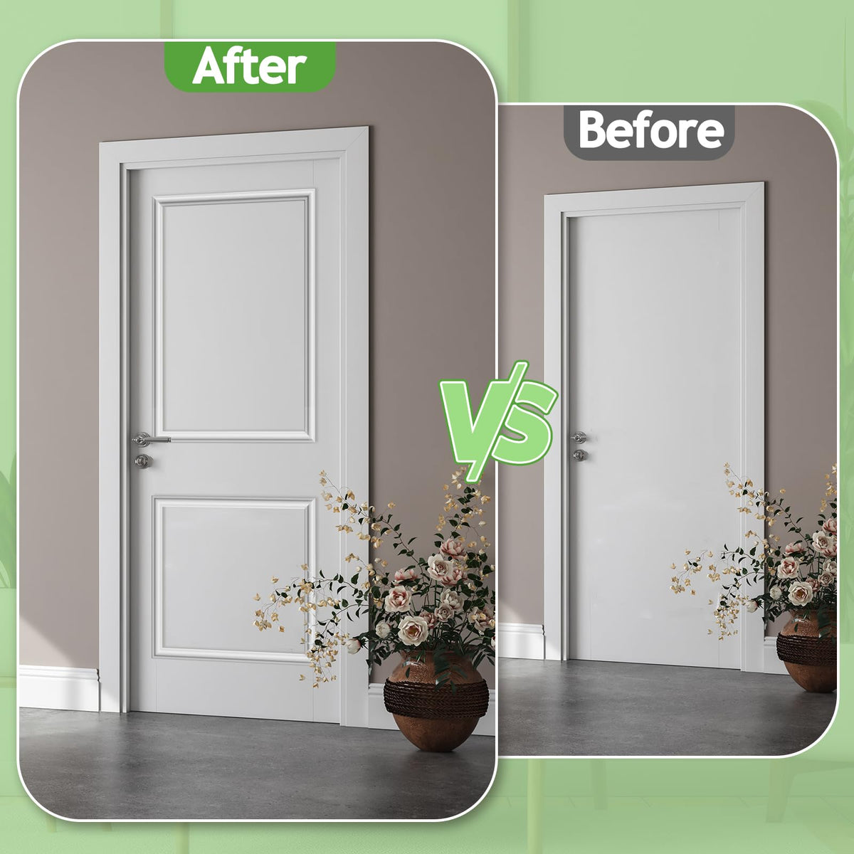 Colingmill 3D wainscoting texture close-up reveals wood-like detail with lightweight design.
