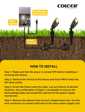 COLOER spotlight with vertical tilt of 180 degrees
