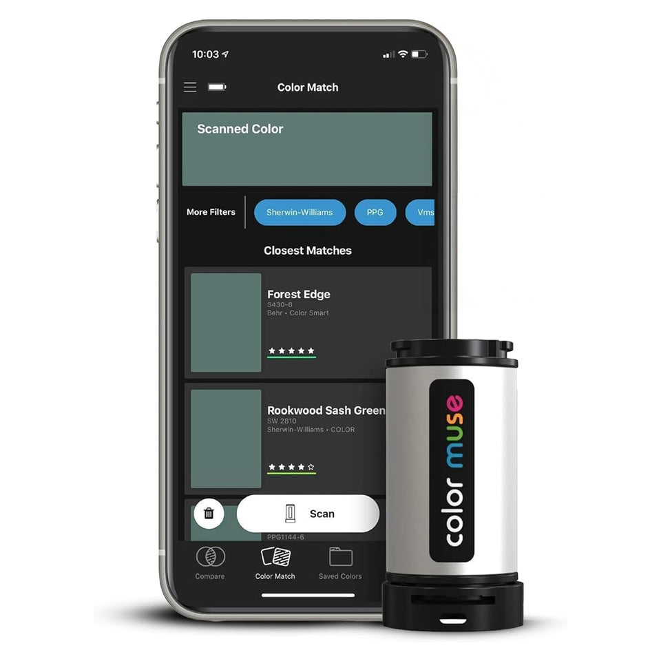 COLOR MUSE Colorimeter in compact design ready for on-the-go color matching.