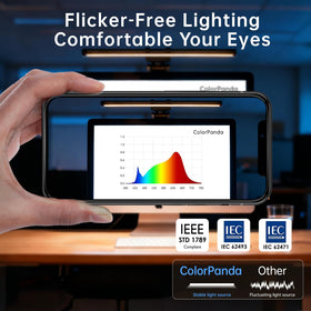 Colorpanda dimmable 2700-6500K lighting aids focus and reading