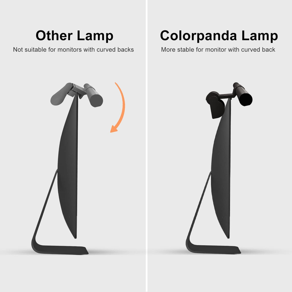 Colorpanda easy-install clip-on setup on monitors