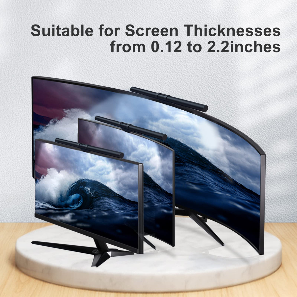 Colorpanda broad screen compatibility with clip-on monitor light bar