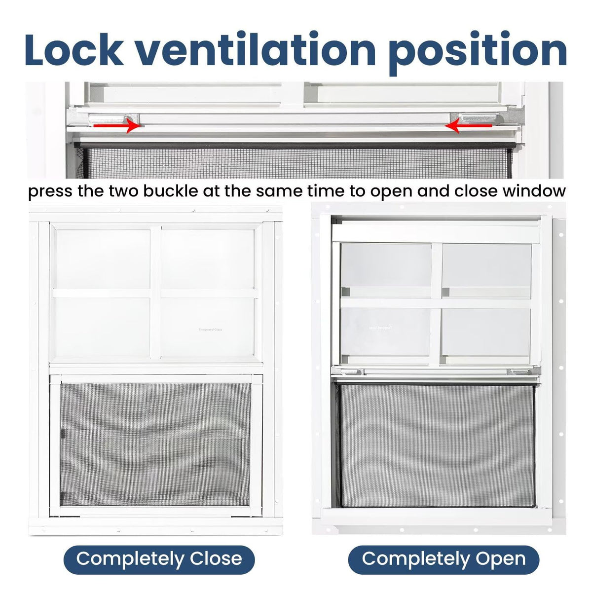 COLORPAPA chicken coop window with fiberglass screen to keep bugs out while allowing airflow.