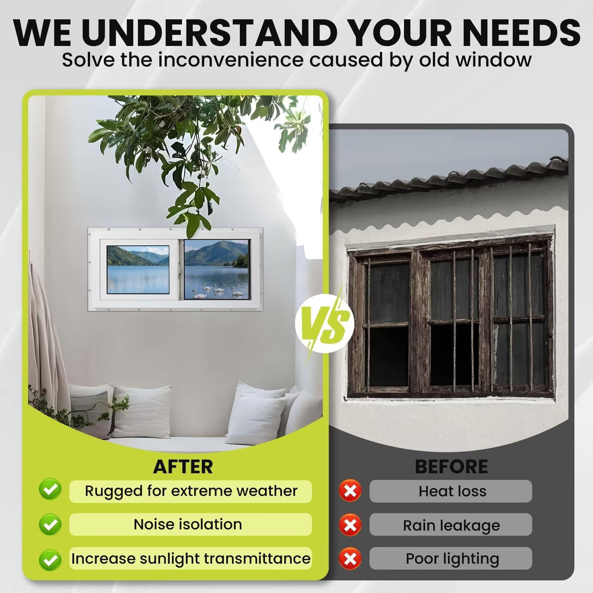 COLORPAPA rust-resistant latch provides secure window operation