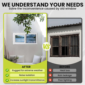 COLORPAPA rust-resistant latch provides secure window operation