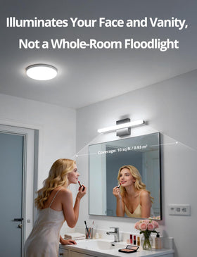 Combuh anti-fog bathroom light reduces condensation around mirror