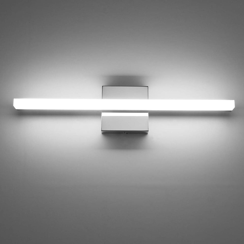 Combuh LED vanity light bar installed over mirror for even makeup-ready illumination.