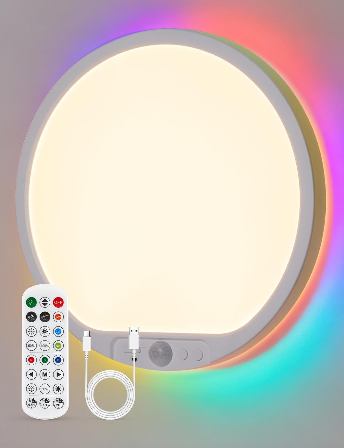 Combuh rechargeable ceiling light for showers with wireless installation
