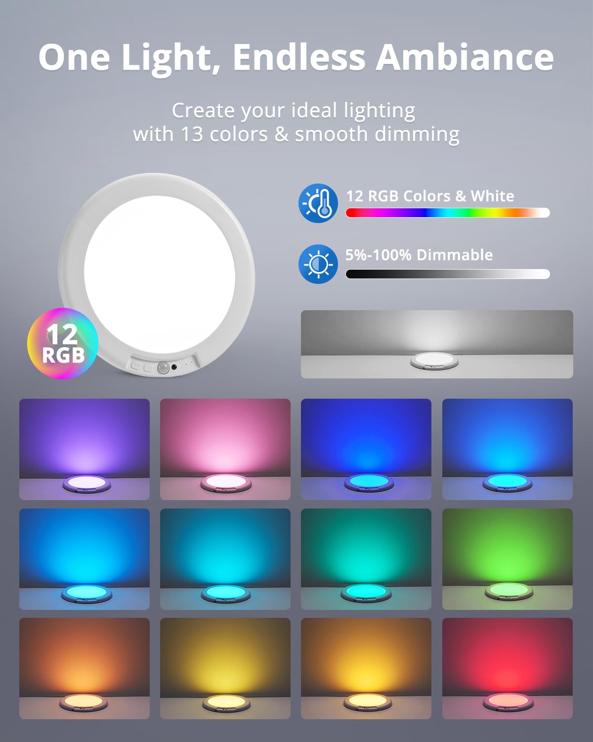 Combuh rgb led mood light in bathroom offering color options for relaxing routines