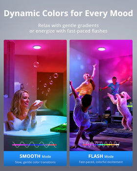 Combuh waterproof shower light with remote for easy color control during showers