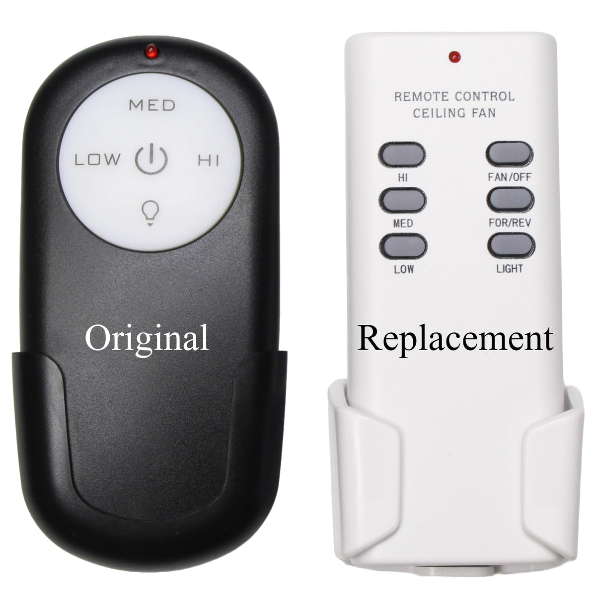 Comfort Direct Merwry DL-4112T remote—front view with all-in-one fan and light control