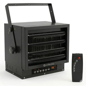 Comfort Zone CZ230ERBK ceiling-mounted heater dispersing warmth evenly across a large space.