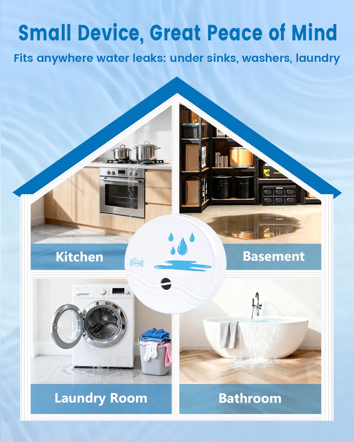 ComfyTune alarm active image shows loud alert for fast leak awareness.