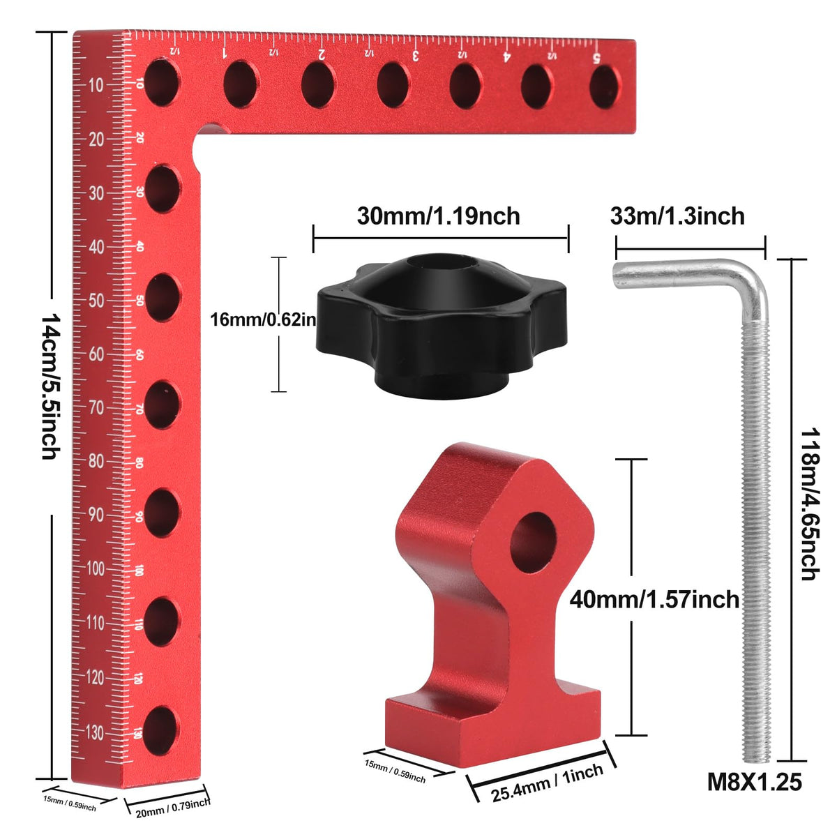 Comfylichi 4-pack corner clamps shown as a versatile set.