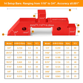 Comfylichi precision-height-depth-angle blocks with laser markings for accuracy.