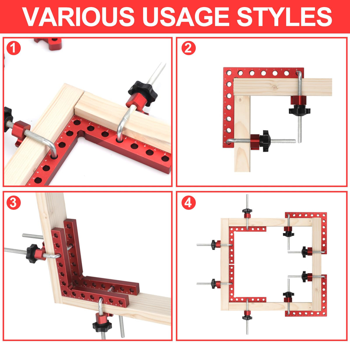 Comfylichi right-angle clamp in assembly demonstrates consistent 90° joints.