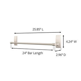 Command Bath Satin Nickel Water-Resistant Strips secure fixtures without wall damage