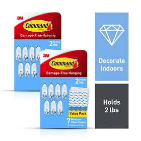 Command Clear Medium Hooks demonstrate easy decoration on painted surfaces