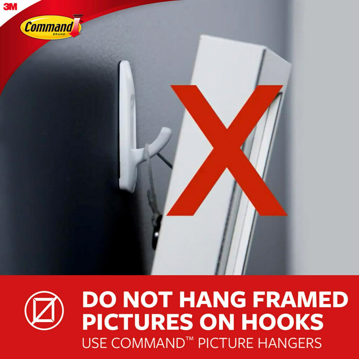 Command Clear Medium Wire Hook helps organize dorm rooms and offices.