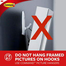 Command Clear Medium Wire Hook helps organize dorm rooms and offices.