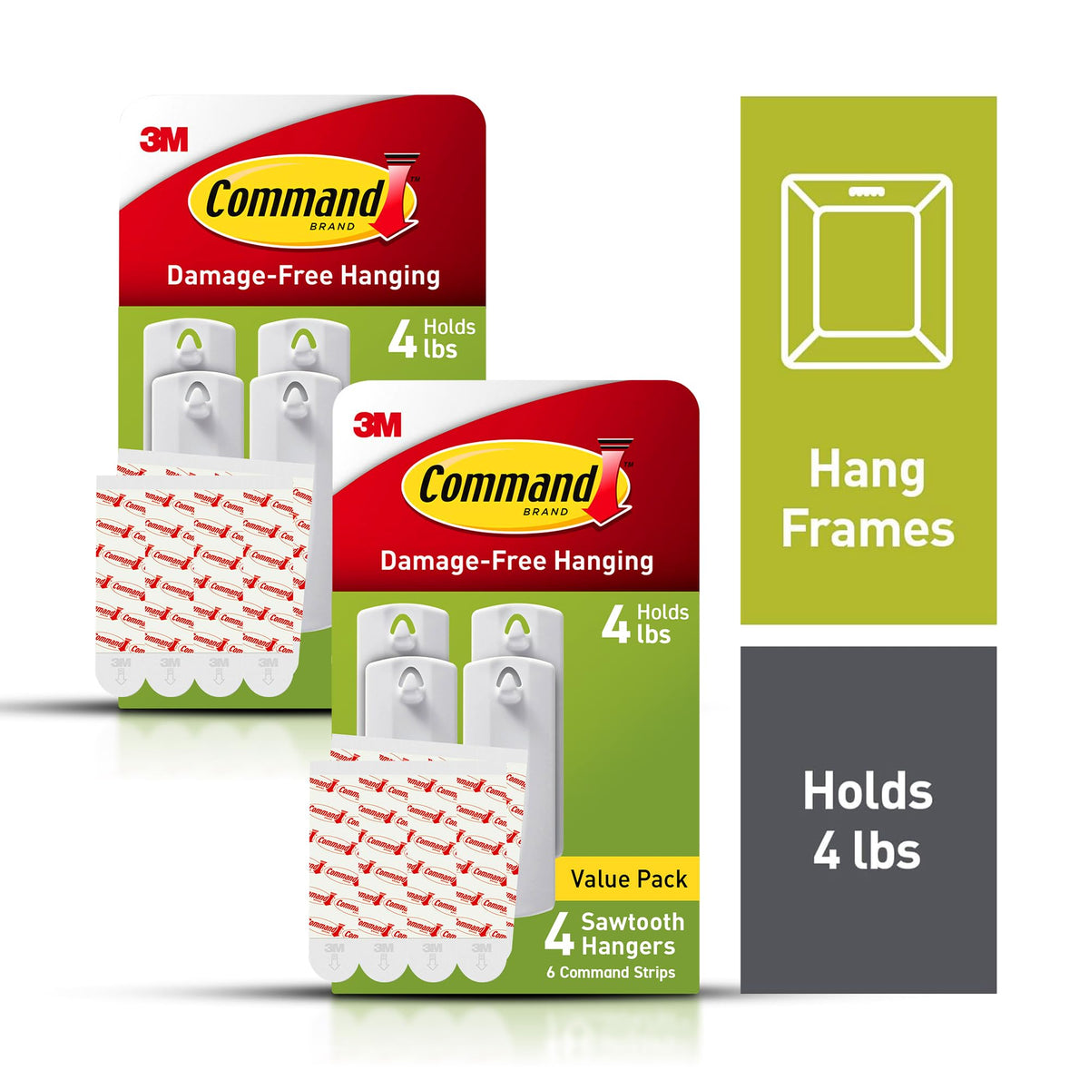 Command damage-free hanging showcases frames without holes or sticky residue.